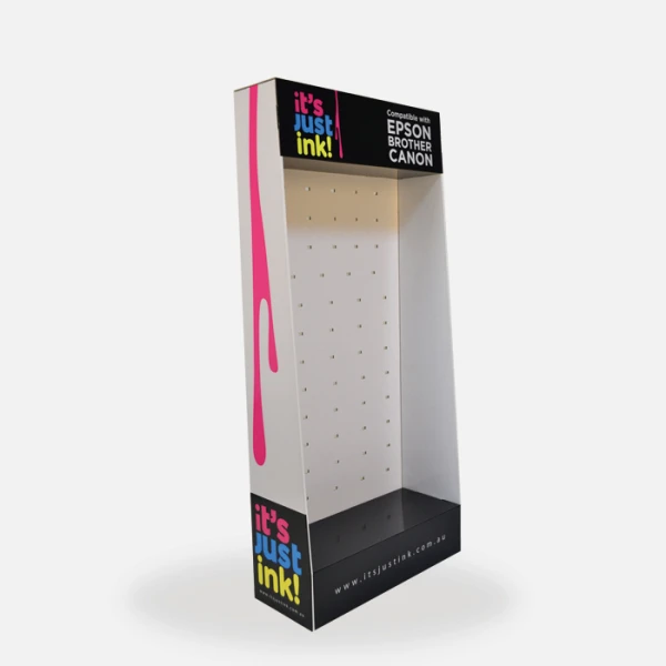 Exhibición de tablero perforado rodante
