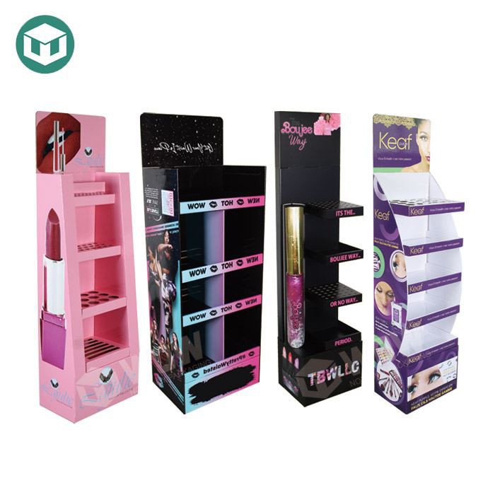 Exhibición de maquillaje de cartón de diseño único